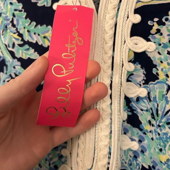 Lilly Pulitzer Madia Tunic Dress High Tide Scuba Doo NWT - Picture 6 of 8